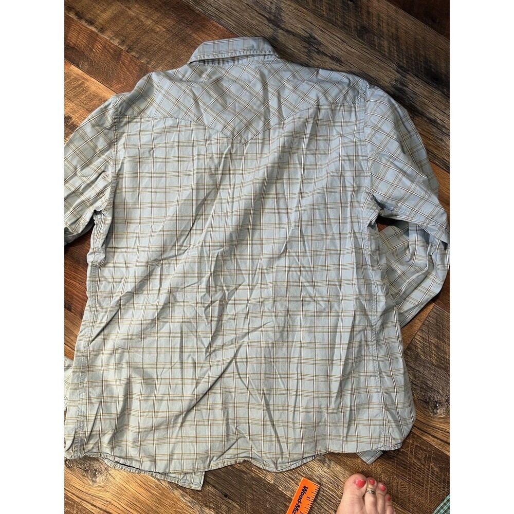 Hollister Western Pearl Snap Shirt Lot 3 Small Plaid Long Sleeve Button Up - Picture 8 of 11